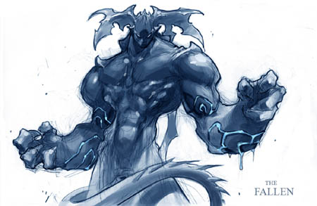 Darksiders The Fallen early sketch concept art