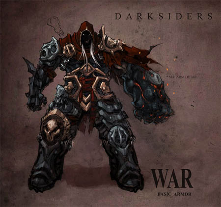 Darksiders War basic armor concept art (Color)