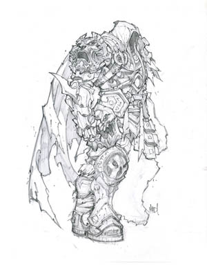 Darksiders concept art: War with a cape (Pencil)