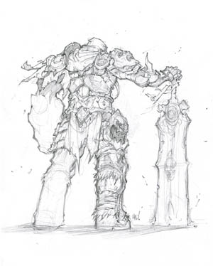 Darksiders War concept art sketch  (Pencil)