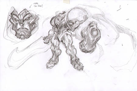 Darksiders War face & body early  concept art