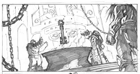 Darksiders 2 "the guardian" part 1 cutscene sketch (Sketch)
