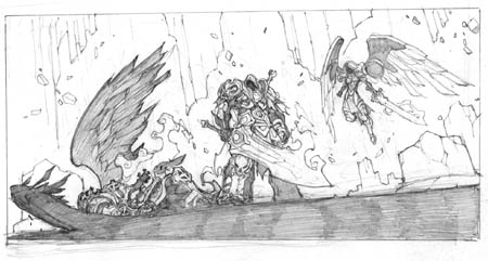 Darksiders 2 "the well of souls" part 2 cutscene sketch (Sketch)