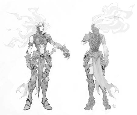 Darksiders 3 fury front back concept arts