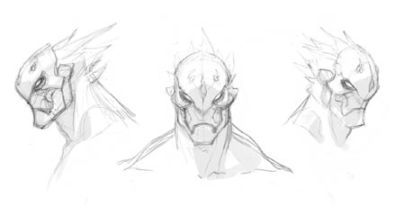 Darksiders 3 Strife headshots concept art (Sketch)