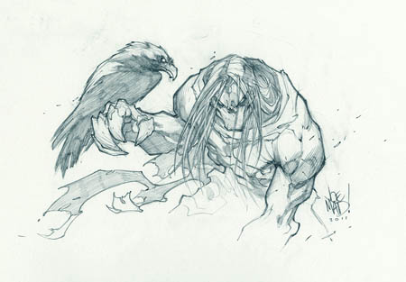 Darksiders 2 Death & Dust Sketch (1UP) (Pencil)