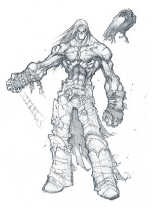 Darksiders 2 Death & Dust first concept art (Pencil)