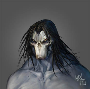 Darksiders 2 Death face concept arts (Color)