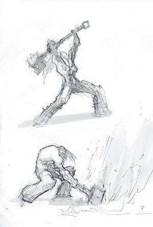 Darksiders II Death heavy attack concept art