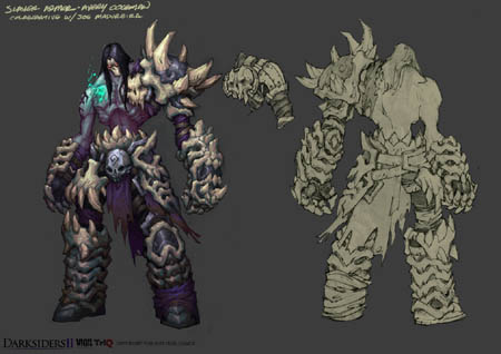 DarksidersII Death Slayer armor concept art  (Color)