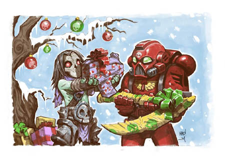 Darksiders II & Warhamer 40K DMO special Christmas card (Color)