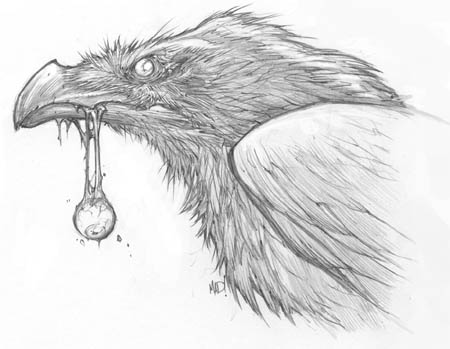 DarksidersII Dust eating an eye concept art (Pencil)