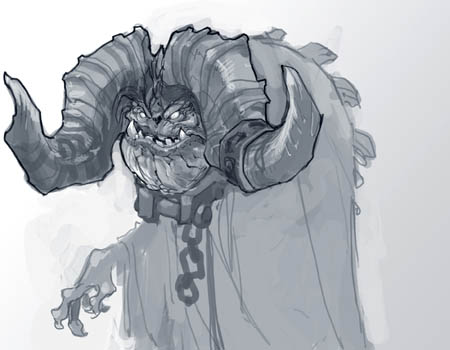 Darksiders 2: Ostegoth demon variant concept art sketch