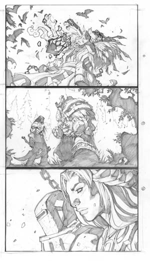 Darksiders 2 in-game cutscenes sketches (Pencil)