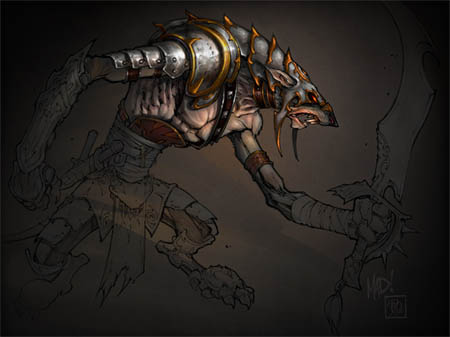 Dungeon Runners blademaster concept art