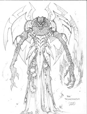 Dungeon Runners concept art fade Technomancer (Pencil)