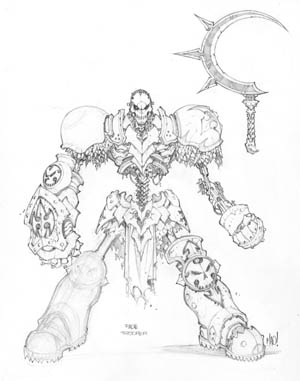 Dungeon Runners concept art Fade Trooper (Pencil)