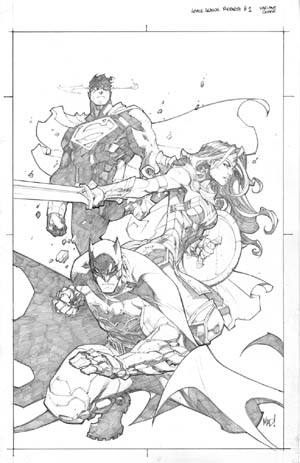 Justice League (of America) Rebirth #1  variant cover (Pencil)