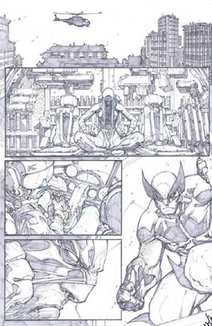 Savage Wolverine issue #7 page 1 (Pencil)