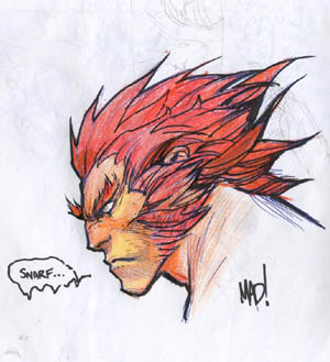 Lion-O turned into Wolverine cosplaying