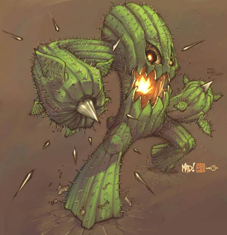 DragonKind cactus concept art (Color)