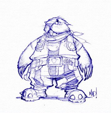 DragonKind mole man(?) concept art