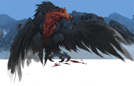 Exploration stuff: hawk like creature (Unused)