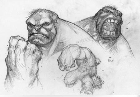 Wizard Magazine #168 Hulk sketch (Pencil)