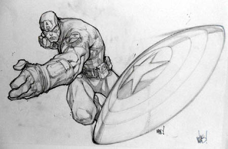 Wizard Magazine #168 pages 38-39 Captain America (Pencil)