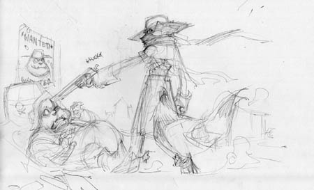 Arrest by Gunslinger Sly Cooper Concept art