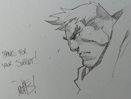 Kickstarter Reward Garrison sketch for "Bradym1" (Pencil)