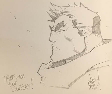 Kickstarter Reward Garrison sketch for Daniel Buck