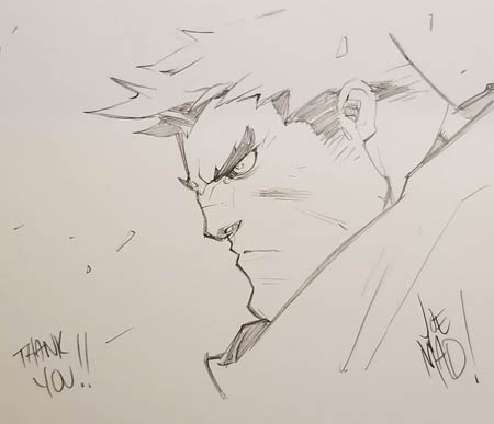 Kickstarter Reward Garrison sketch for Ruben Rosas (Pencil)