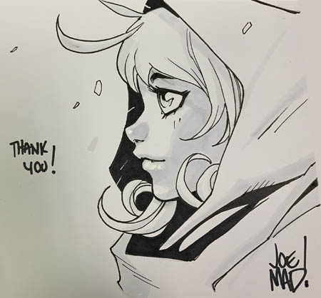 Kickstarter backer reward Gully inked  sketch (Ink)