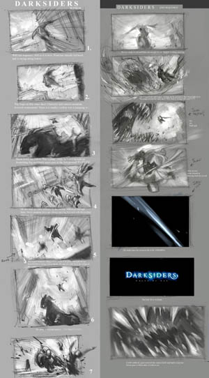 Darksiders 1 teaser trailer storyboard