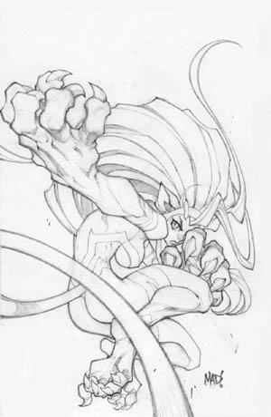 Darkstalkers #3 Felicia variant cover (Pencil)