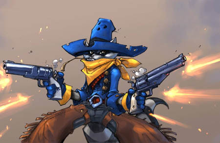 Gunslinger Sly Cooper concept art (Color)