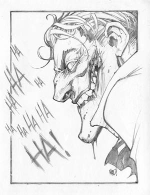 Joker art for kickstarter backer Jared Smith