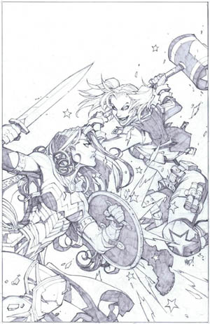 Justice League Vs Suicide Squad #3 cover (Pencil)