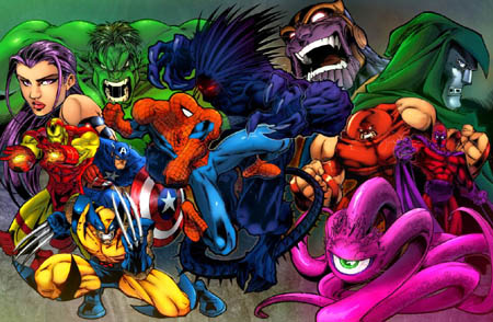 Marvel Super Heroes capcom video game cover