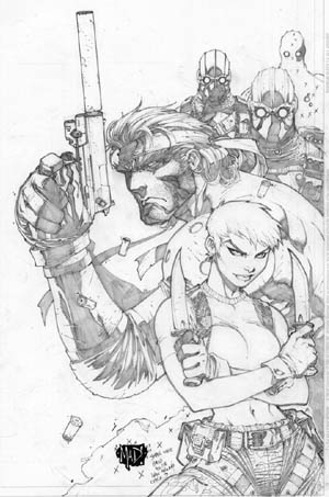 Metal Gear Solid 2 PSM Magazine #36 cover (August 2000) (Pencil)