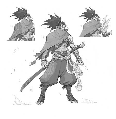 Ruined King Yasuo concept art (Pencil)