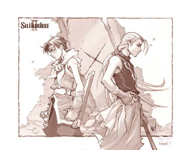 Suikoden II fanart: Riou & Jowy (Texture)