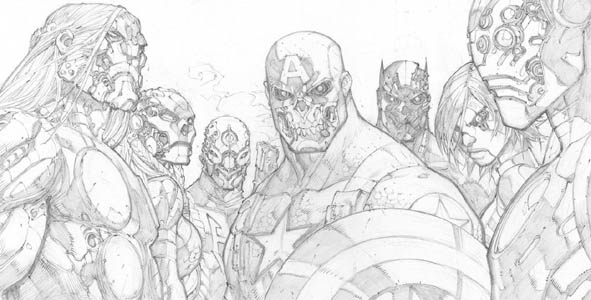 Ultimates 3 volume 3 issue #5 robot Cover  (Pencil)