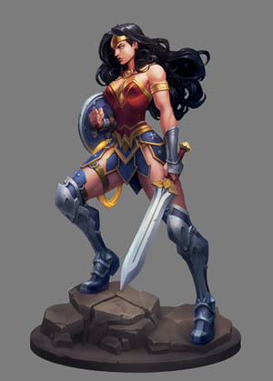 Wonder Woman justice league concept done for practice