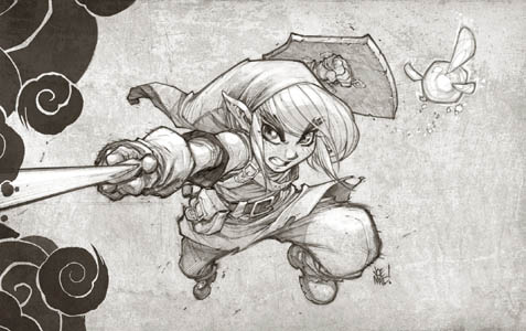 Link fanart from the video game Zelda. (Texture)