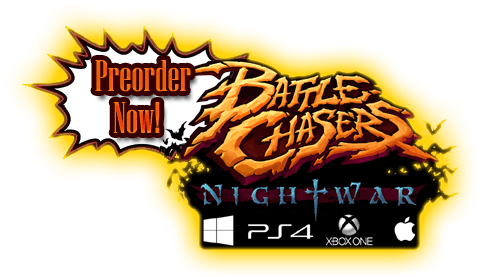 Battle Chasers NightWar Order Now Promo art