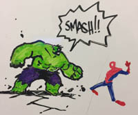 Whiteboard shenanigan Hulk