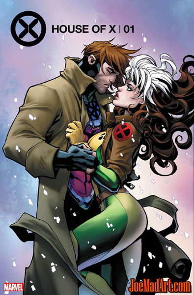 Xmen Gambit and Rogue House of X #1 comic cover