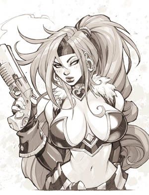 ihaztoys red monika signature edition figure print by joe madureira